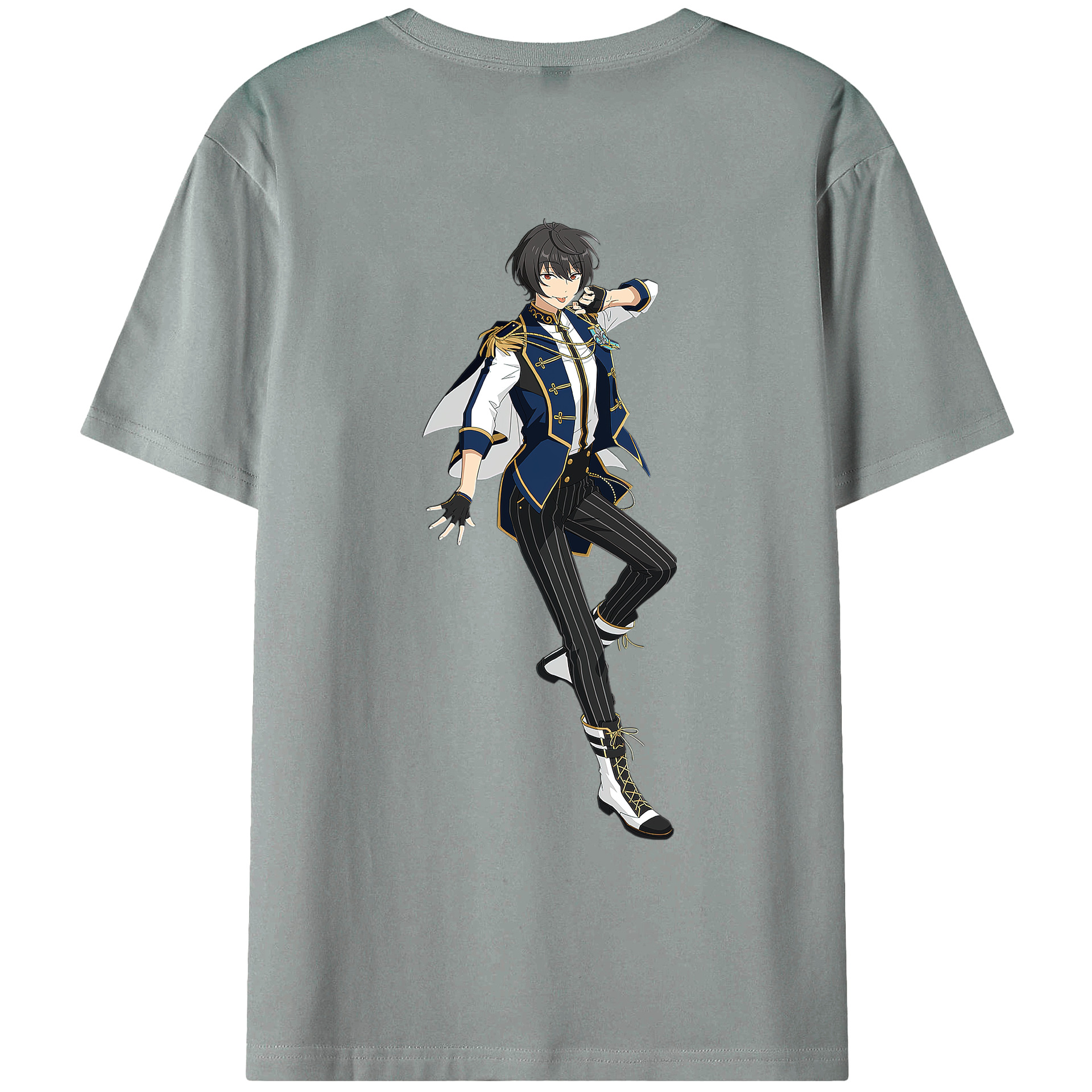 （画像用） あんさんぶるスターズ! Ensemble Stars 綿100％ メンズ半袖Tシャツ（バックプリント） 通気性